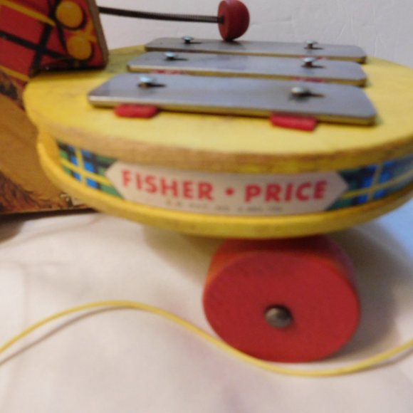 VINTAGE FISHER PRICE TEDDY ZILO XYLOPHONE PULL TOY - Picture 2 of 11